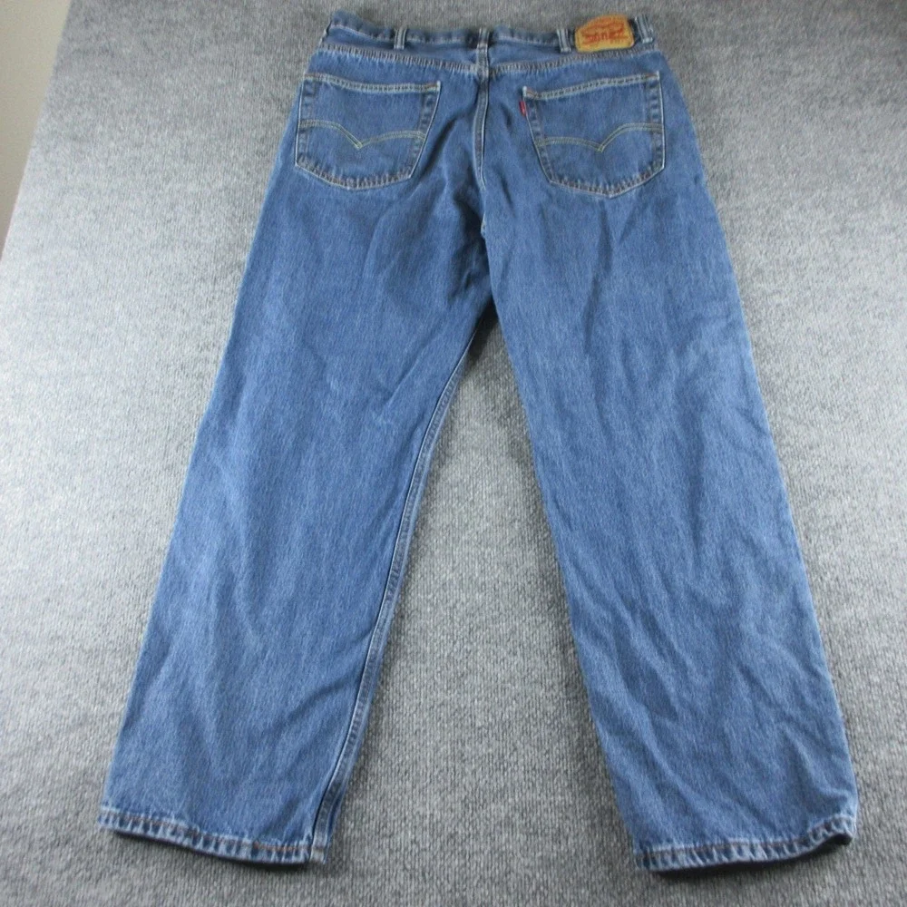 Levis 550 Jeans Mens 38x31 Blue Relaxed Tapered Medium Wash Denim Casual